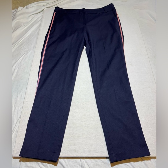 Navy Pants with Pink Stripes - Picture 1 of 5